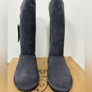 Bearpaw Lori Women’s Winter Boots Grey Suede 6M